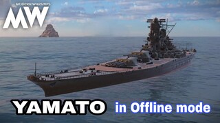 Modern Warships: IJN YAMATO in Offline mode gameplay..  in 4K HD resolution.