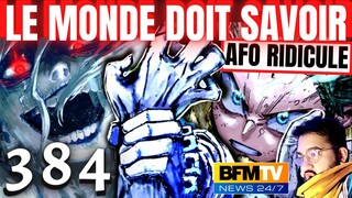 ALL FOR ONE EST NUL... JOURNALISME : LE PEUPLE REGARDE ! - MY HERO ACADEMIA 384 - REVIEW MANGA