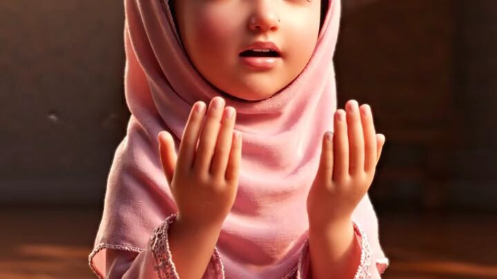 🥺💖 Cute Baby Girl Praying for Her Baba 🤲✨ #BabyGirl #CuteBaby #Dua #Bilibili #Emotional