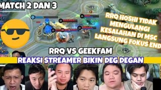 REAKSI STREAMER RRQ HOSHI VS GEEK FAM |RRQ KING COMEBACK