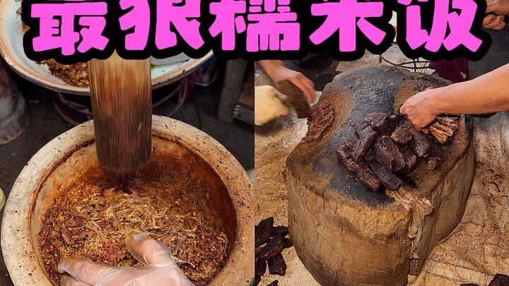 From pounding, hammering, smoking, and roasting to steaming, the whole family spends over 8 hours ma