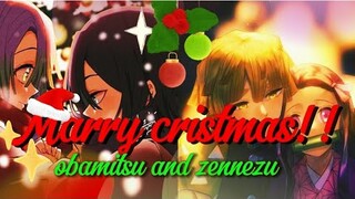 Merry Christmas✨✨#obamitsu and #zennezu oneshot! demon slayer texting story little butterfly /kny/