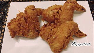 Cách làm cánh gà chiên giòn kfc / cánh gà chiên xù /bếp yên bình