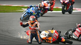 MotoGP Crashes #1 | NEFFEX - Cold ❄️[Copyright Free]