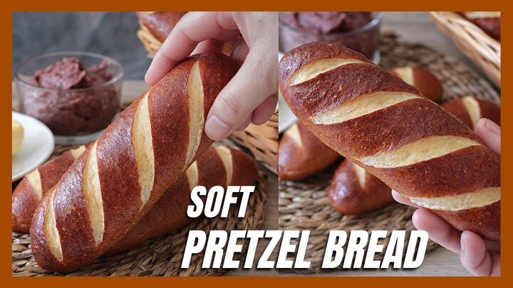 ขนมปังเพรทเซล นุุ่มๆ สีสวย ขนมปังนวดมือ ไม่ต้องฟิมล์   อร่อยต้องลอง !  | Soft Pretzel Bread