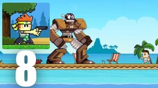 Dan The Man Part 8 : Shark Adventure Robot Fight + High Level (Android/iOS Gameplay Walkthrough)