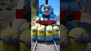 GTAV: MINIONS VS THOMAS THE TANK ENGINE #shorts