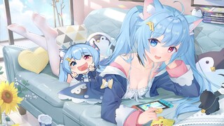 【七七酱】家里突然多了只猫娘，怎么办？还偷吃薯片！！