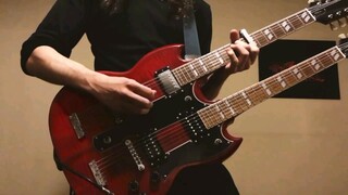 Gitar listrik berkepala dua memainkan "Hotel California"