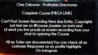 Chris Osborne course - Profitable Directories download
