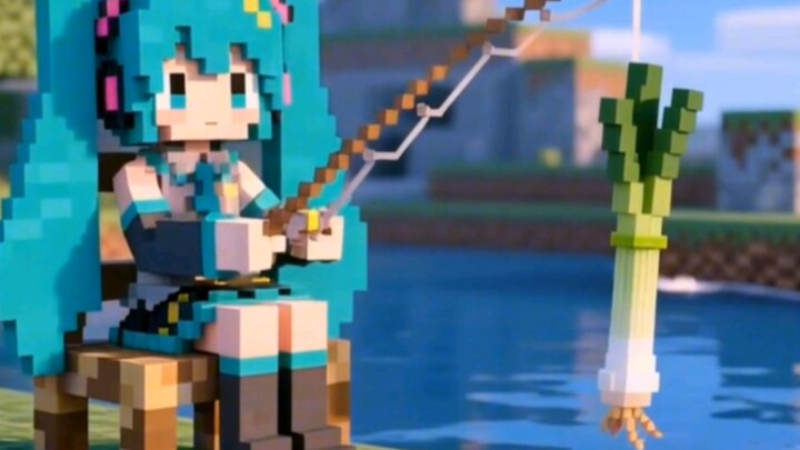 初音未来用大葱钓鱼，能钓到什么？