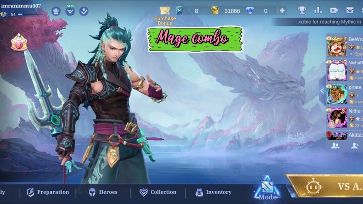 Mobile Legends Bang Bang - Mage Combo rank match Push - mlbb india