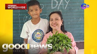Bouquet ng saluyot, regalo ng estudyante sa kanyang guro | Good News