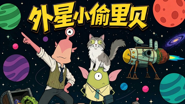 Komedi animasi super absurd antarbintang! “Ribe si Pencuri Alien” Episode 01: Pencuri Kucing dari Lu
