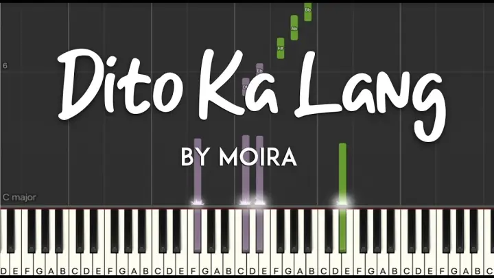 Dito Ka Lang by Moira synthesia piano tutorial + sheet music
