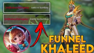"FUNNEL Khaleed? FAST GANK!?" Khaleed Gameplay | Top Global Khaled Build | Khaled Mobile Legends
