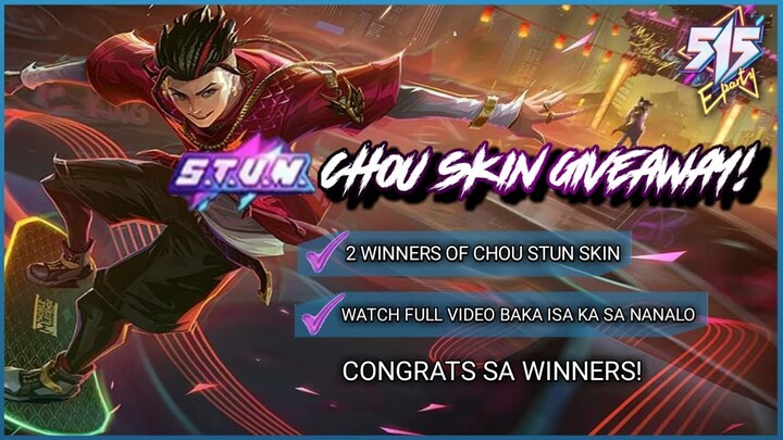 CHOU STUN SKIN WINNERS | WATCH FULL VIDEO