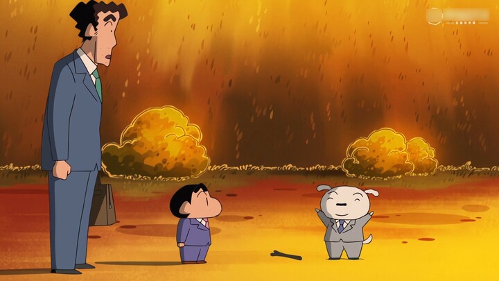 The latest Crayon Shin-chan episode aired in Japan: Shiro becomes Party A and has a business meeting
