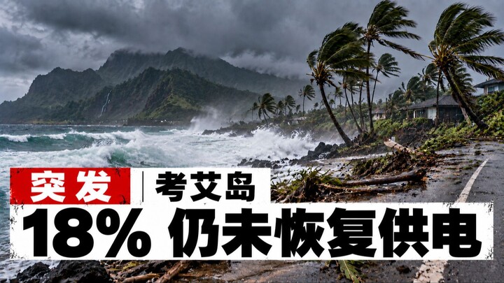 飓风洛厄尔重创考艾岛电网——一周后全岛仍有18%地区停电