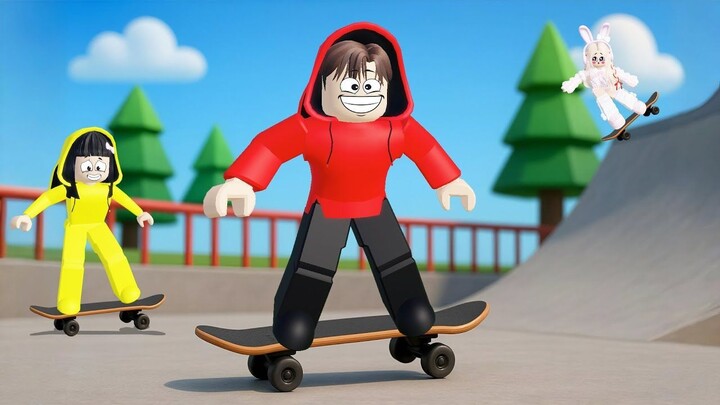 Yuta, Miio Dan Baby Celine Berlatih Main Skateboard Sampai Bisa  ROBLOX