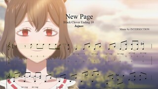 Black Clover Ending 10 - "New Page" (Acoustic Guitar Tutorial) | ブラッククローバー ED 10