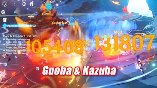 Guoba & Kazuha Combo Showcase - 130k DMG Per Hit - Genshin Impact