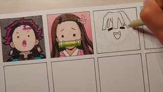 رسم جميع شخصيات "Demon Slayer" بأسلوب Q! هل ظهور عيون البازلاء ينتقل من شخص لآخر؟