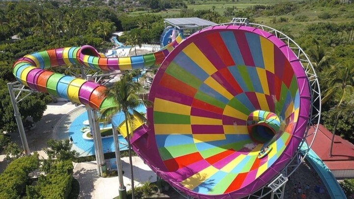 Swirly Slide on the Beach in France! 🇫🇷 👙💦