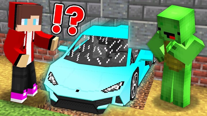 JJ and Mikey ROBBED Secure House and Found RAREST DIAMOND CAR in Minecraft Funny Challenge (Maizen)
