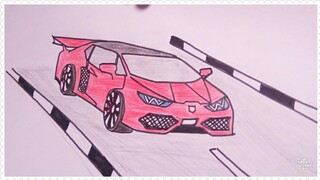 Cara Mudah Menggambar Mobil Lamborghini |Tutorial Indonesia