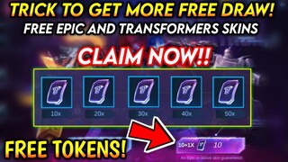 FREE DRAW! HOW TO GET MORE FREE TOKEN IN MLBB X TRANSFORMERS EVENT (CLAIM IT NOW)!!