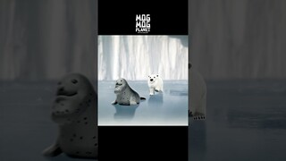 Polar bear ＆ True seal - MOGMOG PLANET Observation Diary | It's Anime #shorts #anime #animals