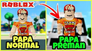 PAPA NORMAL vs PAPA PREMAN selama 24 jam (LIVETOPIA) - ROBLOX INDONESIA