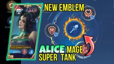 alice build new emblem 2023 mage super tank | perfect combo emblem