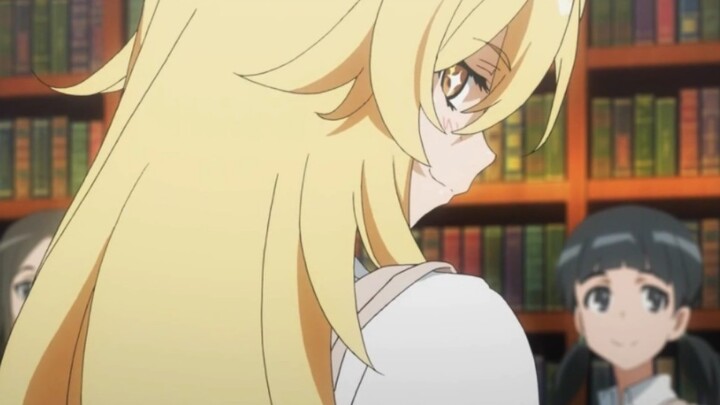 Shokuhou Misaki terlihat malu dan bingung