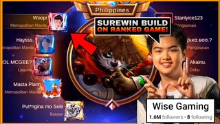 BLCK WISE SECRET BUILD ON JUNGLE AKAI REVEALED! (MUST TRY) | TOP 1 PHILIPPINES AKAI | MLBB