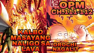 Kalbo napagkamalang hot tub ang lava | Saitama vs Orochi | One Punch Man Chapter 111-112