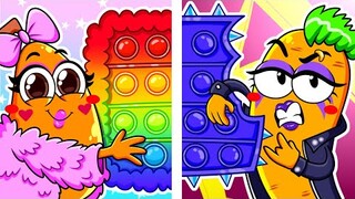 Tantangan Mama Terbaik || Putri Baik vs Putri Bandel oleh Sepasang Pir