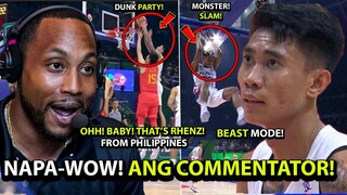 NAPA-WOW! Ang COMMENTATOR! kay Rhenz Abando!│Philippines vs China Fiba World Cup 2023