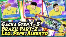 GACHA STEP 1-5 BRAZIL WC LEO, PEPE, ALBERTO / Next Senin BRAZIL Roberto - Captain Tsubasa Dream Team