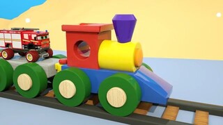 Fire Truck and  Police Car Finger Family Songs _ Learn color with Ball _ Baby nu