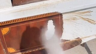 喷砂去除木家具上的漆，看完就两个字，过瘾！