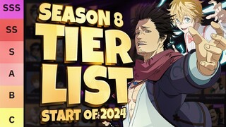 SEASON 8 TIER LIST BLACK CLOVER START OF 2024 - Black Clover Mobile