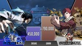 Sasuke vs Gaara POWER LEVELS 🔥(Shippuden/Boruto) Naruto Power Levels