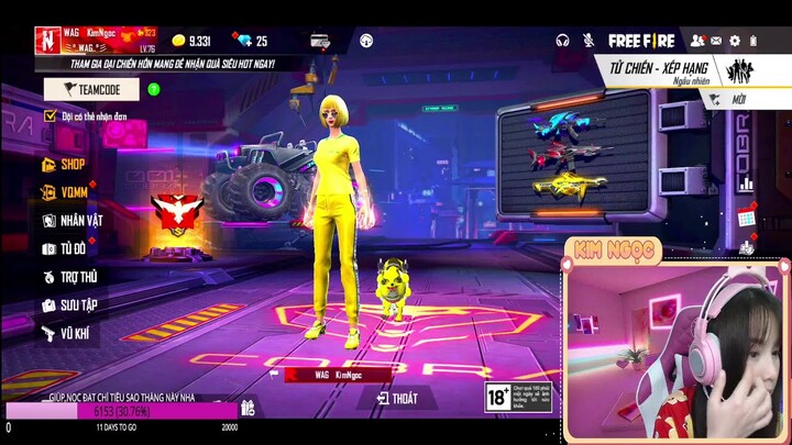 [Free Fire]KIM NGỌC Tử chiến auto booyah