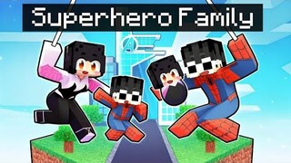 Having a SUPERHERO FAMILY in Minecraft!