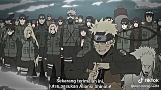 Naruto berdiri tegas di garis depan perang 🔥🔥