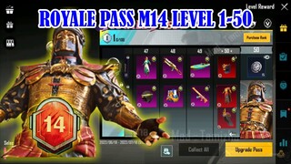 ROYALE PASS M14 LEVEL 1-50 FULL REWARD PUBG MOBILE