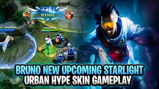 Bruno New Upcoming Starlight Skin | Urban Hype Gameplay | Mobile Legends: Bang Bang