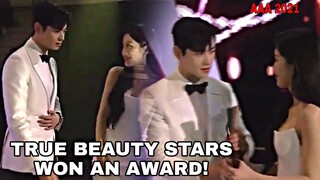 ShinShin Couple Moments at the AAA 2021 Moon Ga Young and Cha Eun Woo Speech